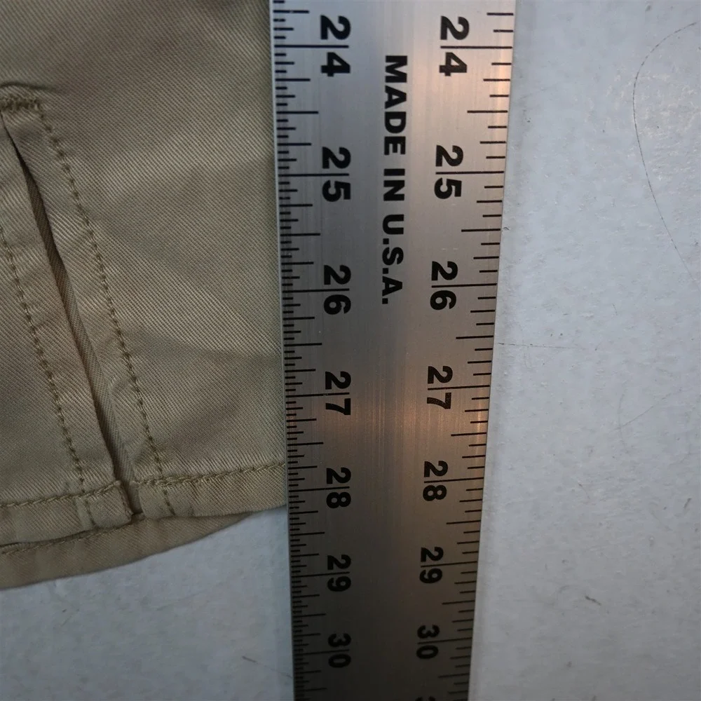 True Religion L Khaki Vented Cuff Slim Pull On Cargo Womens Pants